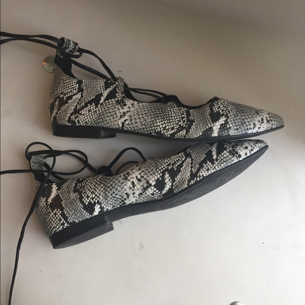Snake print shoes